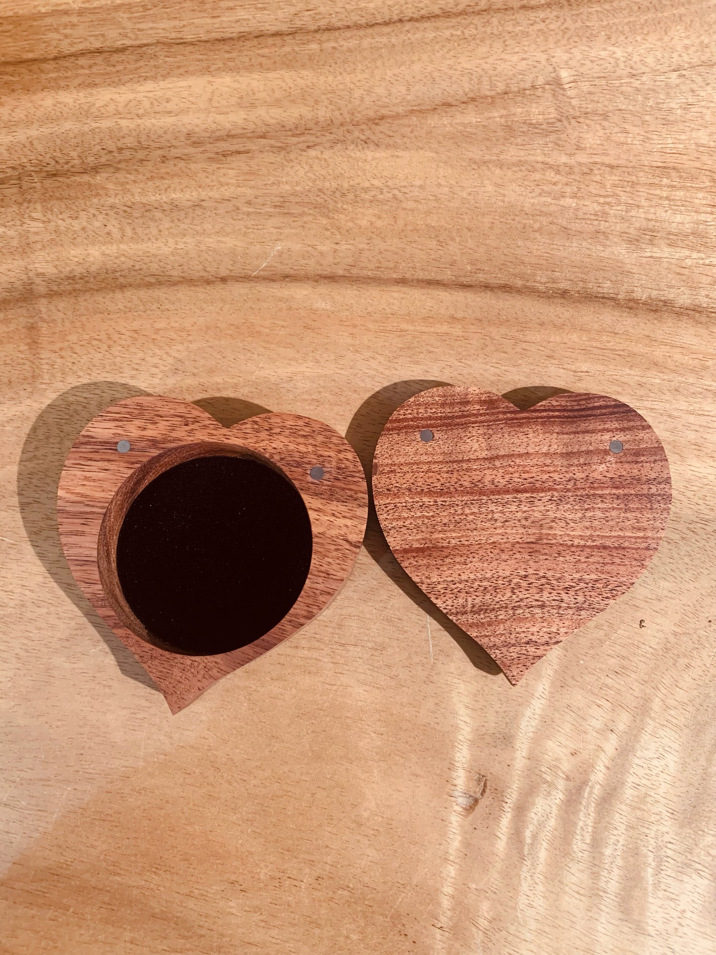 Koa Heart Boxes